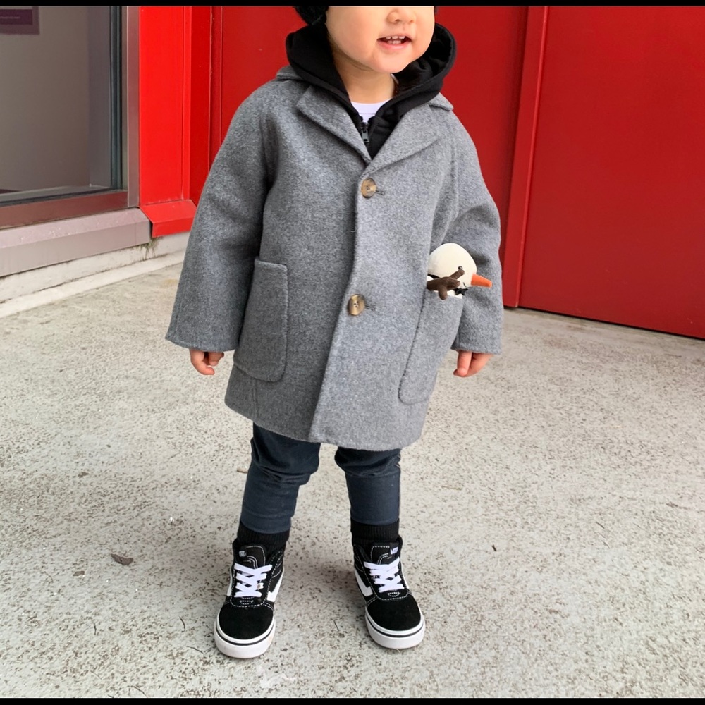 Zara Toddler Menswear-Style Grey Coat 12-18M